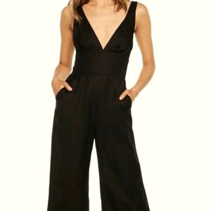 Bardot plunging jumpsuit